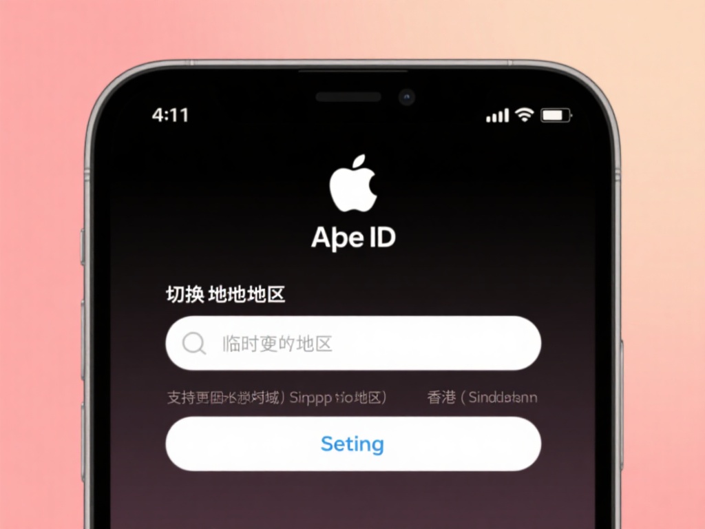 切换Apple ID地区：登录Apple ID设置